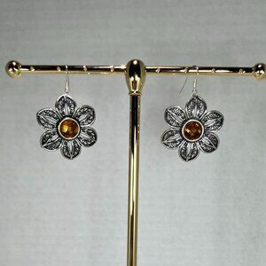 Handmade Metal Flower Earrings